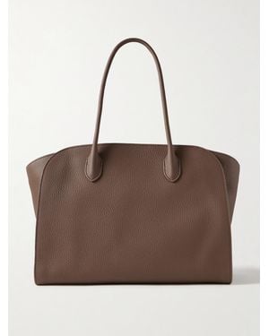 The Row Marlo 14 Textured-Leather Tote - Brown