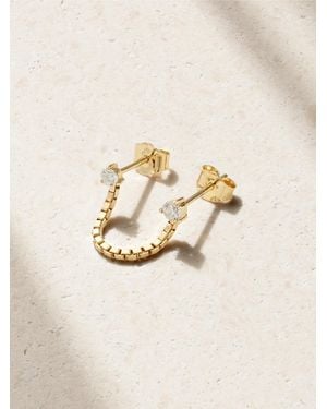 STONE AND STRAND Block Chain 14-Karat Diamond Single Earring - Natural