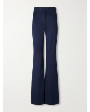Giuliva Heritage Laura Cotton-Blend Straight-Leg Pants - Blue
