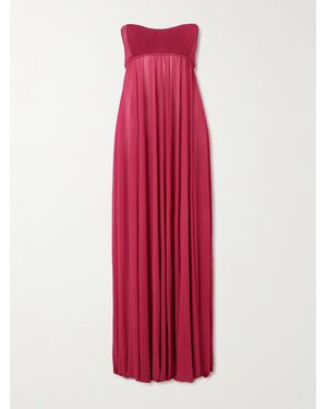 Zimmermann Strapless Gathered Jersey Gown