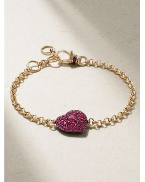 Lucy Delius Love Special Rhodium-Plated14-Karat Ruby Bracelet - Natural