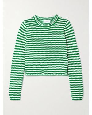 La Ligne Mini Marina Striped Cotton Sweater - Green