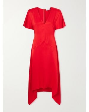Stella McCartney Satin Midi Dress - Red