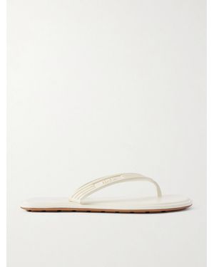 Bottega Veneta Sampieri Flat Thong Rubber Flip Flops - Natural