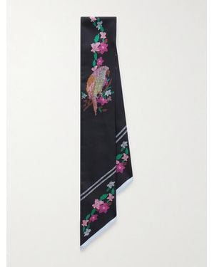 Chloé Printed Silk Scarf - Blue