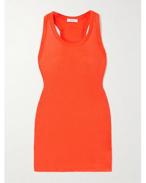 Ferragamo Ribbed Jersey Tank - Orange