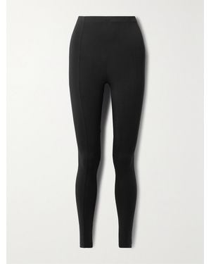 Another Tomorrow Net Sustain Stretch-Lenzing Lyocell Leggings - Black
