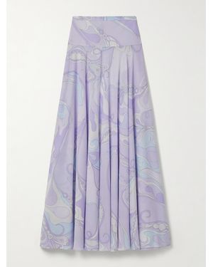 PUCCI Printed Cotton-Voile Maxi Skirt - Purple