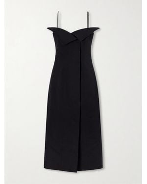FFORME Cotton And Silk-Blend Maxi Dress - Black