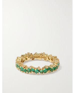 Suzanne Kalan 18-Karat, Emerald And Diamond Ring - Green