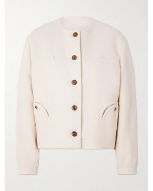 Blazé Milano Missy Gliss Cotton-Blend Tweed Jacket - Natural