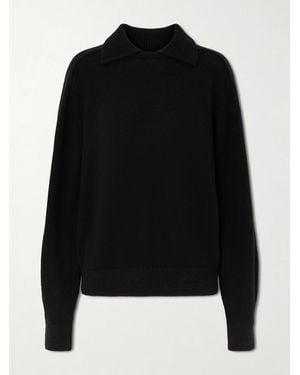 KHAITE Jackson Wool And Cashmere-Blend Jumper - Black