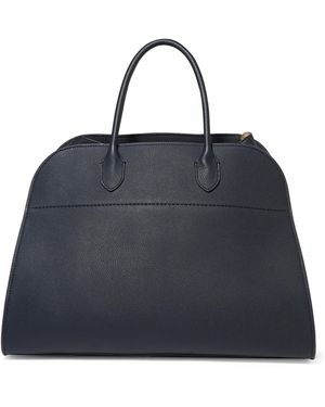 The Row Margaux 15 Tote Aus Strukturiertem Leder Mit Schnallen - Blau