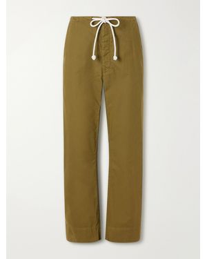Jamie Haller The Rope Tie Cotton Wide-Leg Trousers - Green