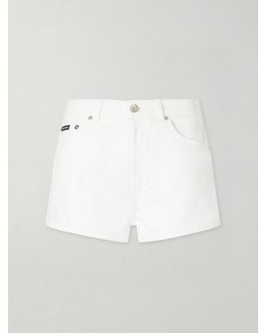 Dolce & Gabbana Mid-Rise Denim Shorts - White