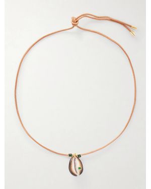 Joolz by Martha Calvo Raya Suede Beaded Necklace - Natural