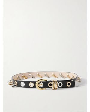 DEHANCHE Revenge Embellished Leather Belt - Black