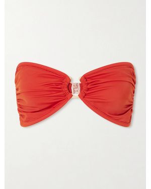 Johanna Ortiz Seawaters Embellished Bikini Top - Red
