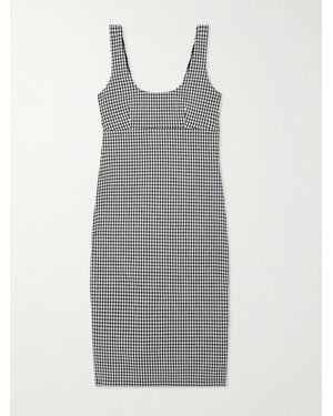 Rohe Gingham Seersucker Mini Dress - Grey