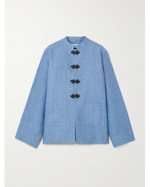 Rohe Mandarin Linen Jacket - Blue