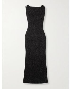 Maticevski Robe Du Soir Dos Ouvert En Mailles Stretch Métallisées Singular - Noir
