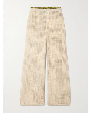 Escvdo Atuq Hose Mit Weitem Bein Aus Baumwolle - Natur