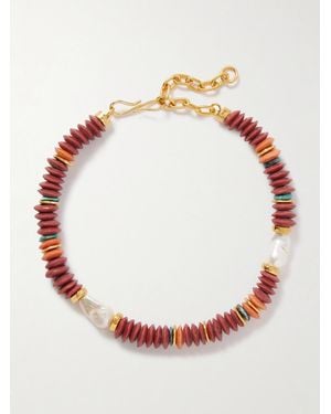 Lizzie Fortunato Umi-Plated, And Pearl Beaded Necklace - Multicolour