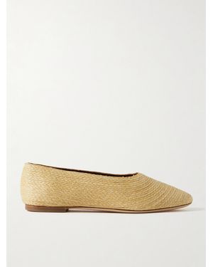 STAUD Alba Raffia Ballet Flats - Natural