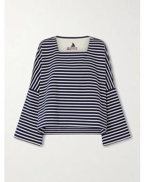 Les Vacances d'Irina Mariniere Striped Cotton-Jersey Shirt - Blue