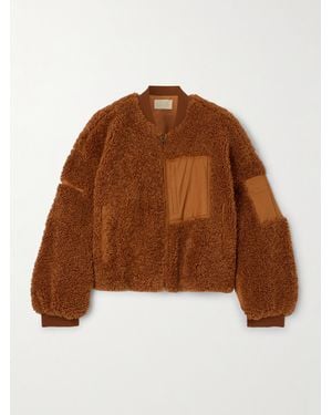 Ulla Johnson Arlyn Shell-Trimmed Fleece Jacket - Brown