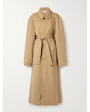 Marie Adam-Leenaerdt Double-Breasted Wool-Twill Trench Coat - Natural