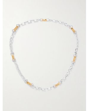 Laura Lombardi Centa Rhodium- And-Plated Necklace - Natural