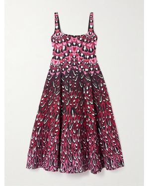 Mary Katrantzou Beaux Midikleid Aus Bedrucktem Crêpe - Rot