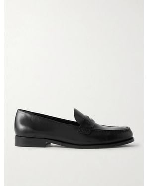 Tory Burch Leather Penny Loafers - Schwarz