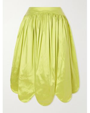 Simone Rocha Petal Hem Basque Midi Skirt - Yellow