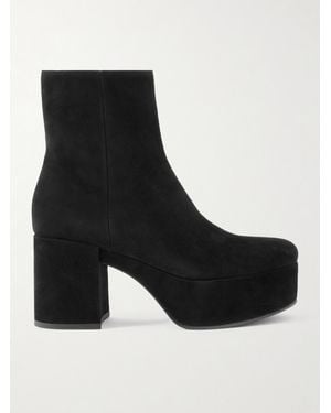 Gianvito Rossi 35 Suede Ankle Boots - Black