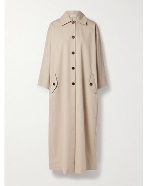Kallmeyer Tavi Pleated Cotton-Blend Twill Trench Coat - Natural