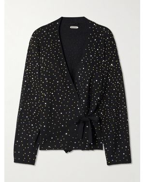Bode Oak Wickel-Cardigan Aus Strick Mit Kristallen - Schwarz