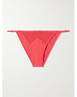 Kiki de Montparnasse Peep Show Mesh-Trimmed Bikini Brief - Rot