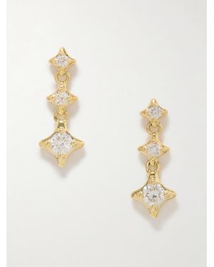 STONE AND STRAND Bright Lights Ohrringe Aus 14 Karat Mit Diamanten - Weiß