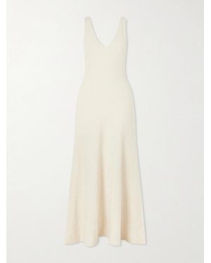 Gabriela Hearst Lady Hall Plush-Effect Cashmere And Silk-Blend Maxi Dress - White