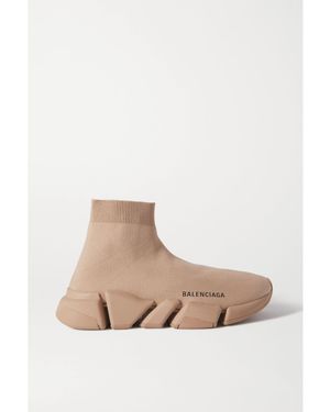 Balenciaga Speed Sneaker Einfarbig Aus Recyceltem Strick - Natur