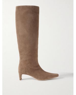 STAUD Wally Suede Boots - Brown