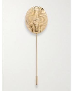 LIE STUDIO The Elo-Plated Brooch - White