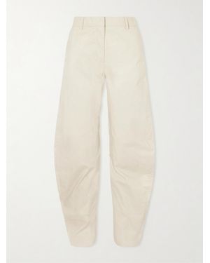 Acne Studios Coated Organic Cotton-Twill Barrel-Leg Pants - White
