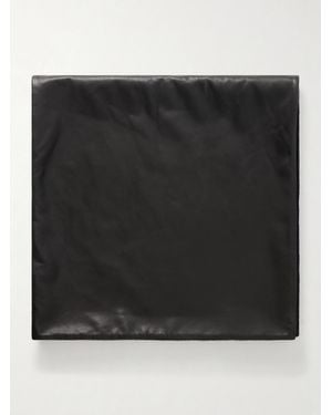 TOTEME Leather And Cashmere Scarf - Black