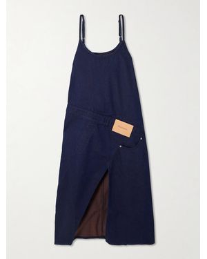 JW Anderson Appliquéd Denim Midi Dress - Blue