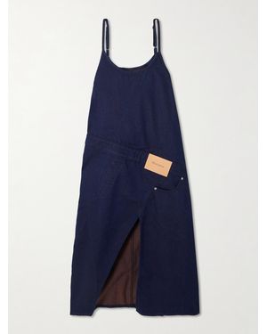 JW Anderson Midi-Jeanskleid Mit Applikationen - Blau