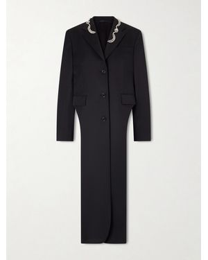 Simone Rocha Embellished Woven Coat - Black