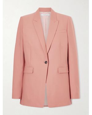 Another Tomorrow Grain De Poudre Wool Blazer - Pink